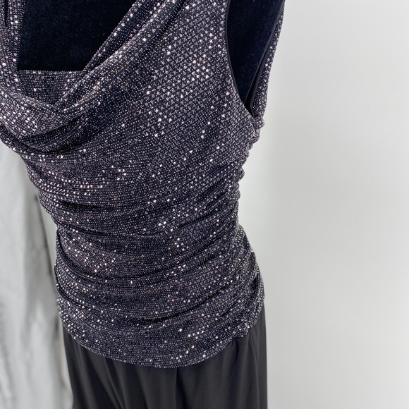 R&M Richards Black Sparkle Jumpsuit Pants - Picture 10 of 12